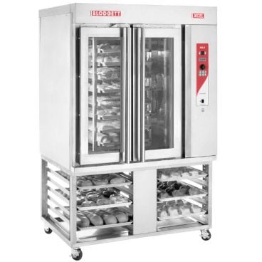 Blodgett XR8-G/STAND_NAT Natural Gas Mini Rotating Rack Bakery Convection Oven with Stand - 110,000 BTU