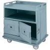 Cambro MDC24F401 Slate Blue Polyethylene Beverage Service Cart with Flat Top