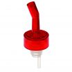 Bar Maid CR-206SC Red Plastic Free-Flow Whiskeygate Screened Pourer