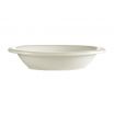 CAC REC-BK10 22 oz. Ceramic Rolled Edge Oval Deep Baking Bowl/American White