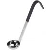 Vollrath 4980020 Black Kool-Touch 1/2 oz JP Jacob's Pride Collection One-Piece Heavy-Duty Stainless Steel Serving Ladle With 6
