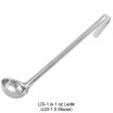 Winco LDI-1 One-Piece Stainless Steel 1 oz LDI Series Serving Ladle With 10 1/4