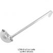 Winco LDIN-8 Prime Series 8 oz One-Piece Stainless Steel Serving Ladle