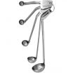 Winco MSL-5S Stainless Steel 5-Piece 1/8 Tsp To 1 Tbsp Mini Measuring Ladle Set