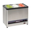 Nemco 9020-3 Countertop Cold Condiment Chiller with Three 1/9 Size Food Pans and Clear Lids - 120V