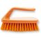 Carlisle 40024EC24 Orange 6 Inch Sparta Plastic Iron-Shape Handle Bake Pan Lip Brush With 1 1/4 Inch Polyester Bristles
