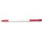 Carlisle 40246EC05 Red 30" Long Sparta Natural Aluminum Handle With Color-Coded 3/4" Threaded Tip and Color-Coded Cap With Hanging Hole