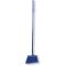 Carlisle 41082EC14 Blue 56" Long Sparta Duo-Sweep Flagged Polyester Bristle Upright Angled Head Broom With Hanging Hole