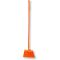 Carlisle 41082EC24 Orange 56" Long Sparta Duo-Sweep Flagged Polyester Bristle Upright Angled Head Broom With Hanging Hole