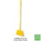 Carlisle 41082EC75 Lime 56" Long Sparta Duo-Sweep Flagged Polyester Bristle Upright Angled Head Broom With Hanging Hole