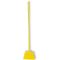 Carlisle 41083EC04 Yellow 56" Long Sparta Duo-Sweep Unflagged Polyester Bristle Upright Angled Head Broom With Hanging Hole