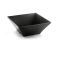 Tablecraft BKMB125 12.25" x 5" Frostone Melamine Square Black Bowl